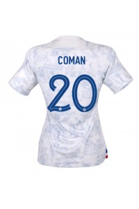 Fotbalové Dres Francie Kingsley Coman #20 Dámské Venkovní Oblečení MS 2022 Krátký Rukáv